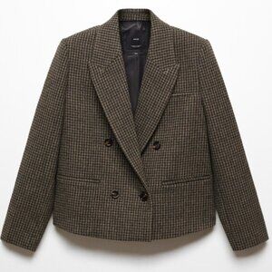 NWT Mango cropped wool blazer jacket Small
